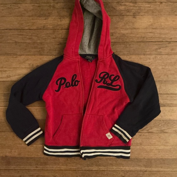 Polo by Ralph Lauren Kids Red and Blue Hoodie - Picture 1 of 3